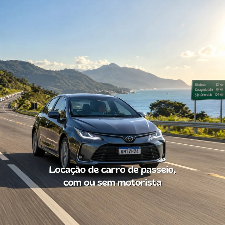 Carro de passeio para locação com ou sem motorista